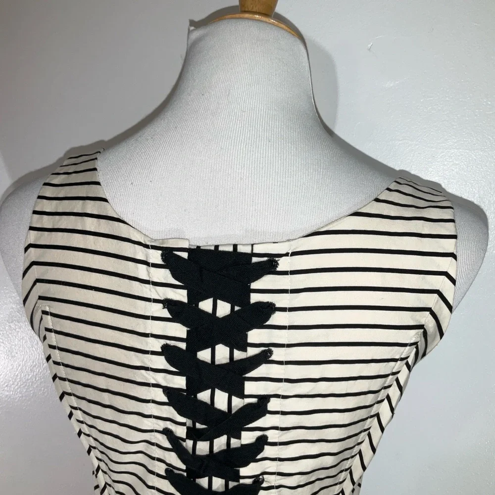 Corey Lynn Carter by Anthropologie Black and White Fit and Flare Midi Dress - Picture 9 of 13